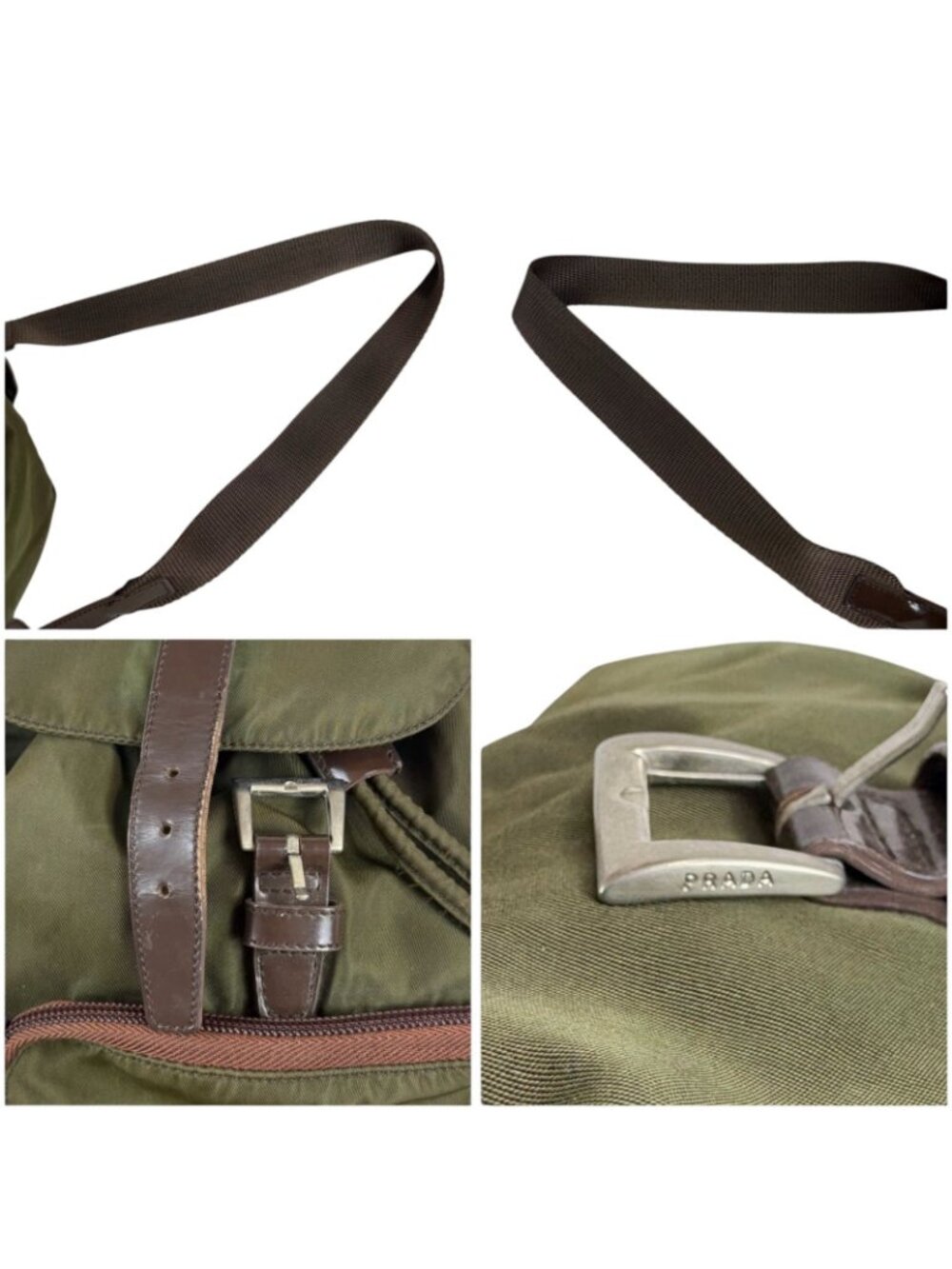 Prada Triangle Logo Drawstring Backpack Tessuto - Picture 7 of 12